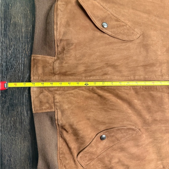 NWT NEW Men's Ralph Lauren Polo Gunners Suede Bomber Leather Jacket - Picture 3 of 4